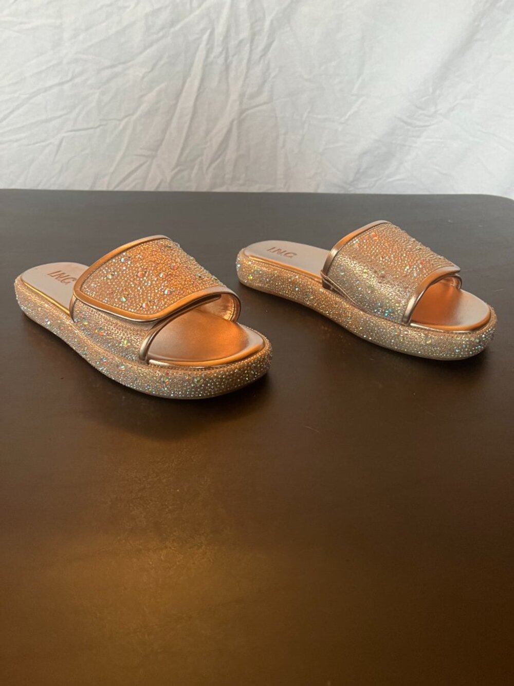 INC Size 8.5M Sparkly Silver Sandals